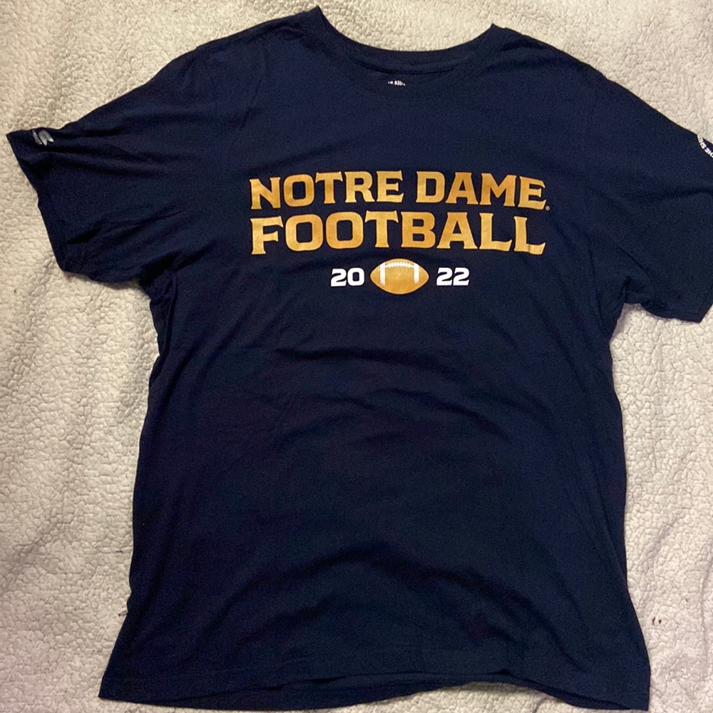 NWOT Notre Dame 2022 student section “the shirt” size XXL. Both sides